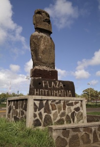 El primer moai que vimos
